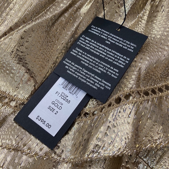 RACHEL ZOE Silk Metallic Woven Dress - Picture 8 of 9